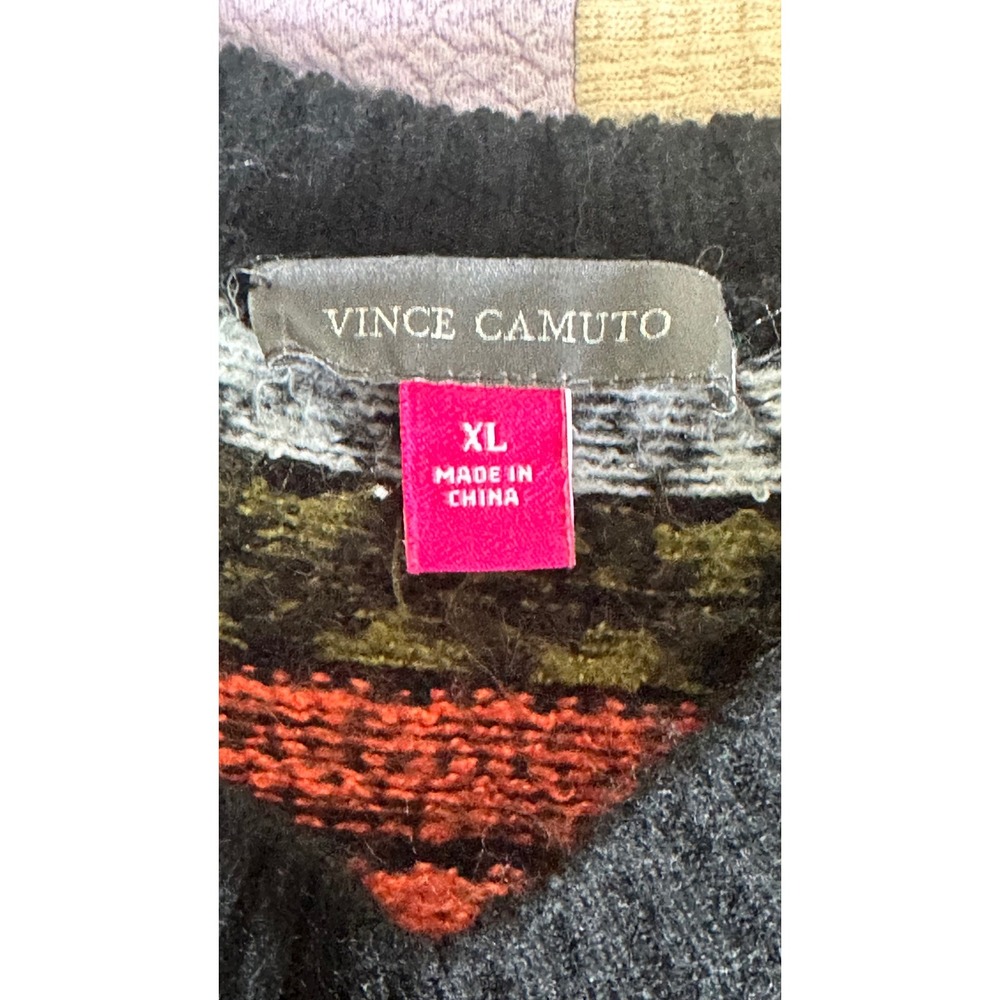 Vince Camuto Womens Halloween Ghost Knit Sweater Black XL Polka Dots - Picture 6 of 7